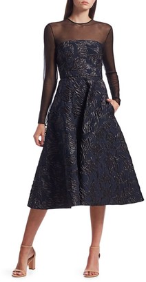 Jason Wu Collection Embossed Tulle Cocktail Dress