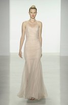 Thumbnail for your product : Amsale Strapless Tulle Mermaid Gown