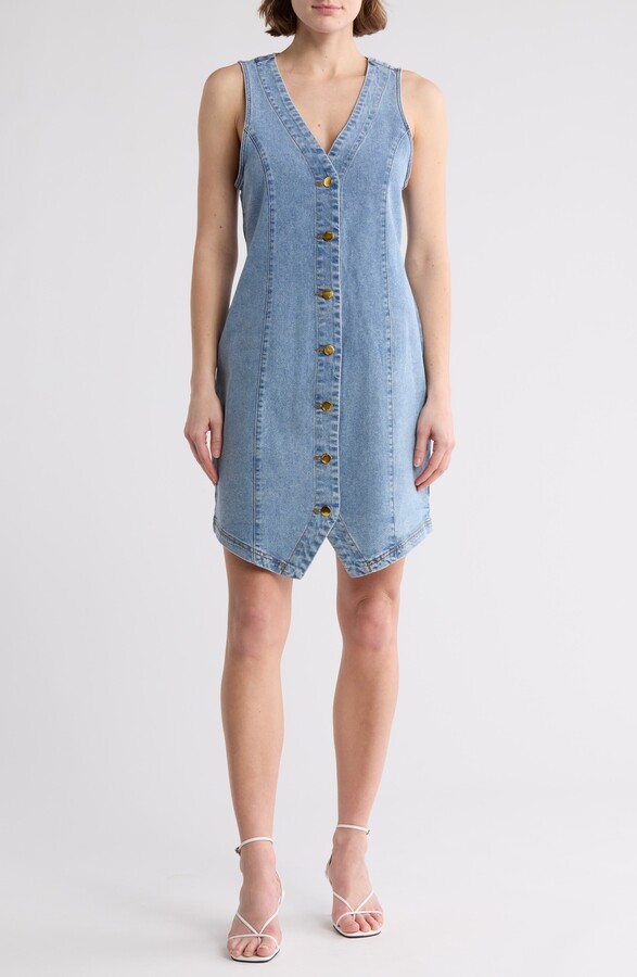 Vigoss Denim Buttoned Dress