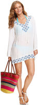 Thumbnail for your product : Raviya Long-Sleeve Embroidered Cover Up