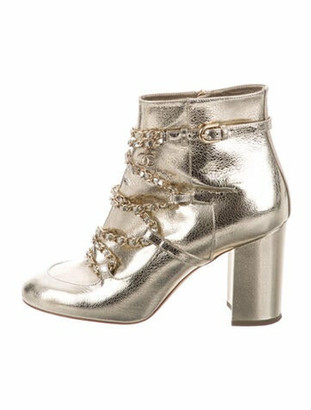 chanel gold boots 2019