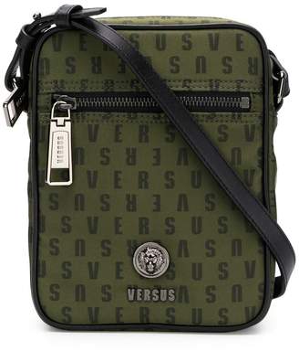 Versus logo zipped messenger bag
