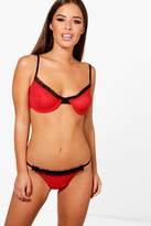 Thumbnail for your product : boohoo Contrast Ruffle Mesh String