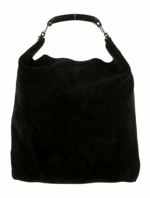 Balenciaga Suede Hobo Bag Black - ShopStyle