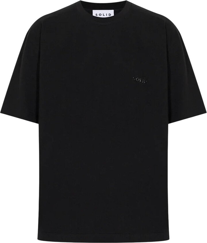 Solid Homme Saxophone Graphic Back Logo T-Shirt