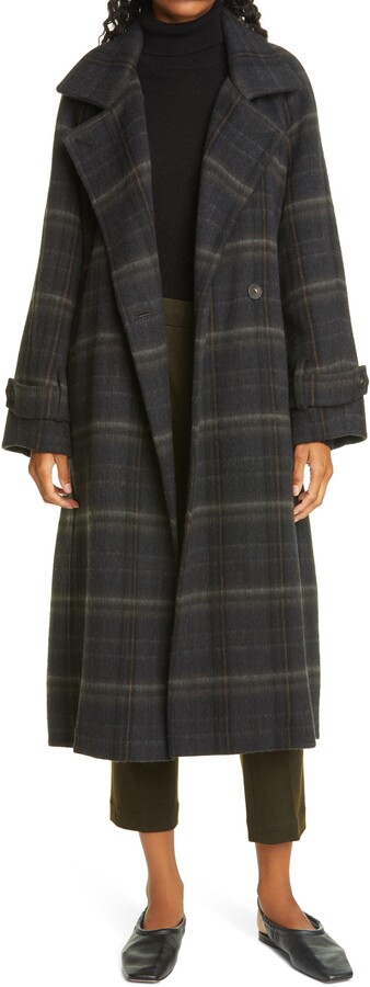 vince check coat