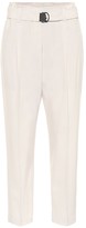 Thumbnail for your product : Brunello Cucinelli High-rise straight wool-blend pants