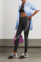 Thumbnail for your product : Loewe Printed Stretch-knit Leggings - Black