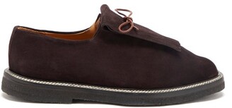 Jacques Solovière - Ray Tasselled Suede Derby Shoes - Dark Brown