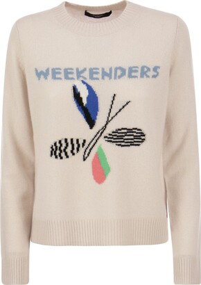 Weekend Max Mara Graphic Printed Crewneck Sweater