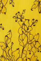 Thumbnail for your product : Christopher Kane Lace-trimmed wool-crepe A-line skirt