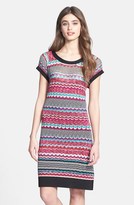 Thumbnail for your product : Laundry by Shelli Segal Multi Stitch Sweater T-Shirt Dress (Petite)