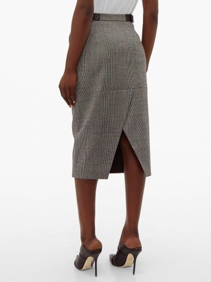 Altuzarra Bolan Prince Of Wales-checked Wool-blend Skirt - Black White