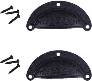 The Renovators Supply Inc. Cabinet or Drawer Iron 3 1/4" Center to Center Cup Pull