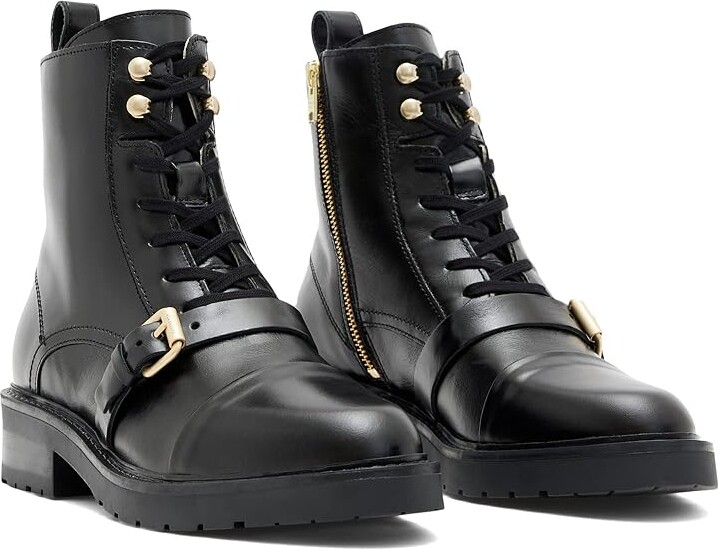 AllSaints Donita (Black/Warm Brass) Women's Boots - ShopStyle