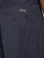 Thumbnail for your product : Balenciaga Straight Leg Cotton Chino Trousers - Mens - Navy