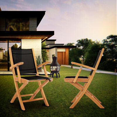 Madisen Folding Teak Patio Dining Chair