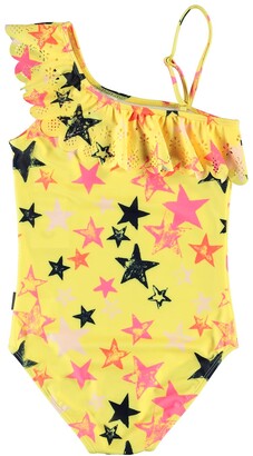 Molo Girl's Net Star Printed One-Piece Swimsuit, Size 4-14