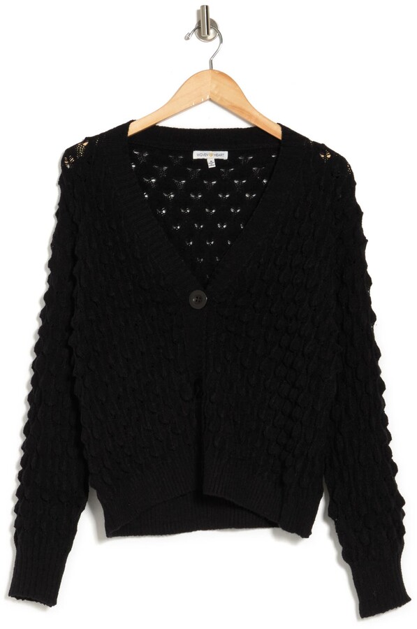 Woven Heart Popcorn Knit Cardigan ShopStyle