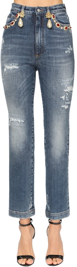jewel embellished jeans