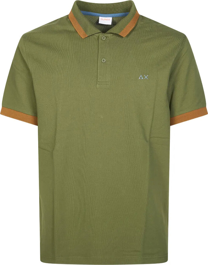 Sun 68 Contrasting-Trim Polo Shirt