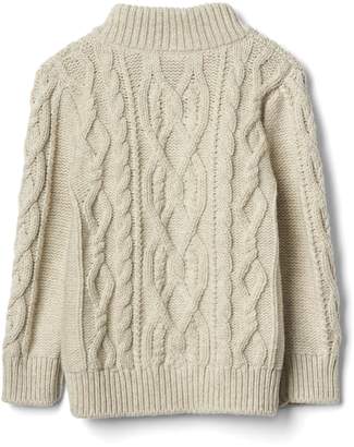 Gap Cozy cable-knit mockneck sweater