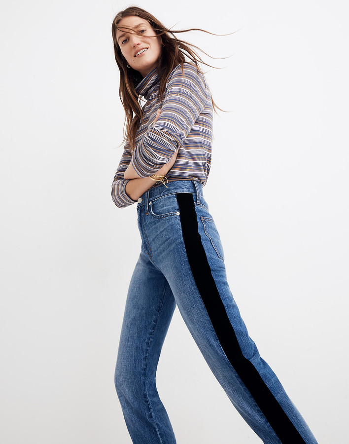 tuxedo stripe jeans womens