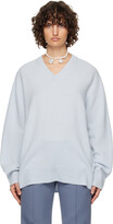 Blue V-Neck Sweater 