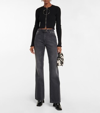 Courreges High-rise flared jeans