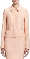 Thumbnail for your product : St. John Tweed Knit Jacket with Pockets, Peach