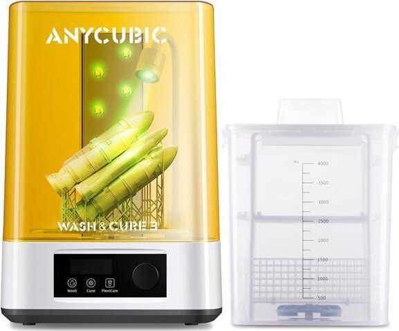 Fahint ANYCUBIC Wash and Cure 3, Upgraded Volume 2 in 1 Wash and Cure Station, with Gooseneck Lights, for Mars Anycubic Photon Mono 4 2 Resin 3D Printer,...