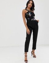 Thumbnail for your product : Little Mistress crossover straps tailored jumpsuit