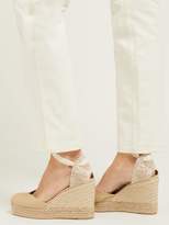 Thumbnail for your product : Castaner Chiara 80 Canvas & Jute Espadrille Wedges - Womens - Beige