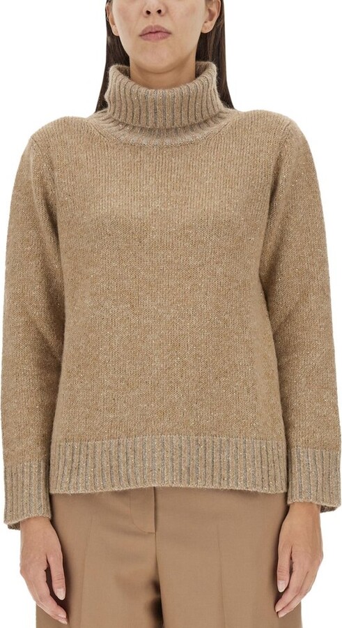 Fabiana Filippi Embellished Turtleneck Knitted Jumper