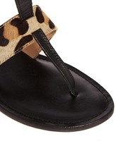 Thumbnail for your product : Warehouse T-Bar Animal Print Toe Post Flat Sandals