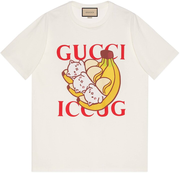 Gucci Bananya x cotton T-shirt - ShopStyle