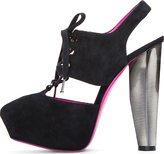 Thumbnail for your product : Versus Black Suede Lace Up Prism Heels