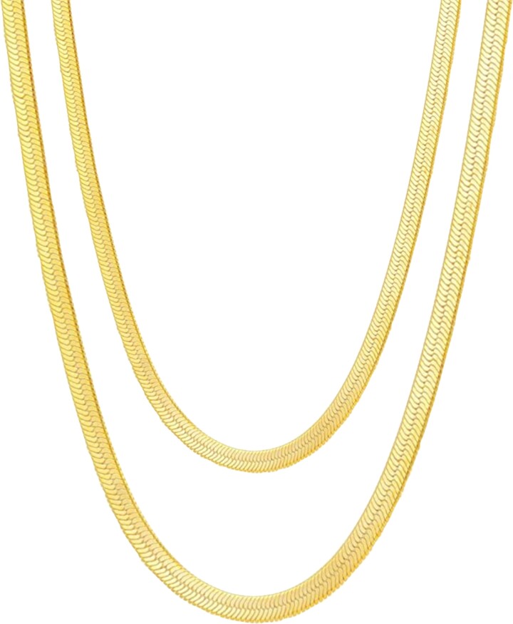 Ben Oni Maelle 2 Pieces Herringbone Necklace Set