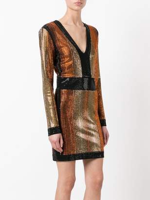 Balmain stone encrusted fitted dress