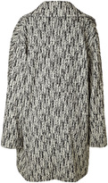 Thumbnail for your product : Rochas Wool Blend Oversized Coat in Black and White