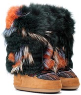 Thumbnail for your product : Army by Yves Salomon x Moon Boot fur ankle boots