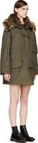 Thumbnail for your product : McQ Olive Drab Fur Trim Hooded Parka