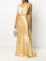 Thumbnail for your product : Alberta Ferretti Drape-Detail Wrap-Front Gown