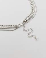 Thumbnail for your product : ASOS Mixed Chain Multirow Necklace