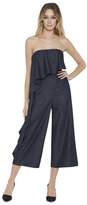 Thumbnail for your product : Alice + Olivia Elvira Ruffle Bustier Crop Jumpsuit