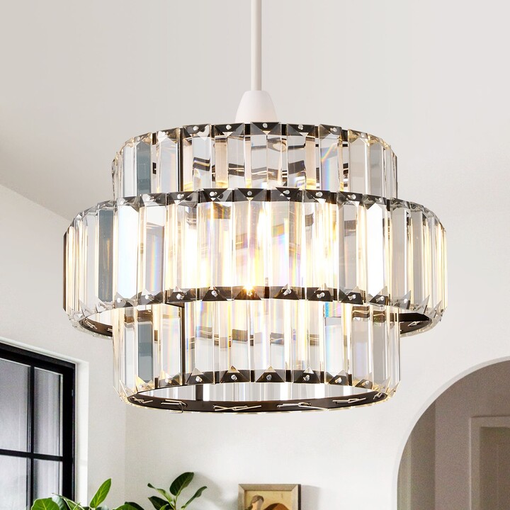 Harper Living Easy Fit Pendant Shade, Matt Black Ceiling Light Shade, Diameter 27cm