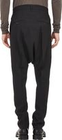 Thumbnail for your product : Rick Owens Worsted Drop-Rise Trousers-Black