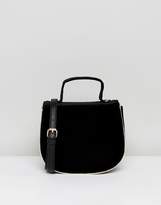 Thumbnail for your product : Liquorish Crescent Crossbody Bag With Contrast Flap