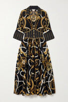 Thumbnail for your product : Camilla Crystal-embellished Printed Organic Cotton-poplin Shirt Dress - Black