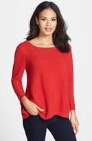 Thumbnail for your product : Eileen Fisher Ballet Neck Boxy Sweater (Plus Size)